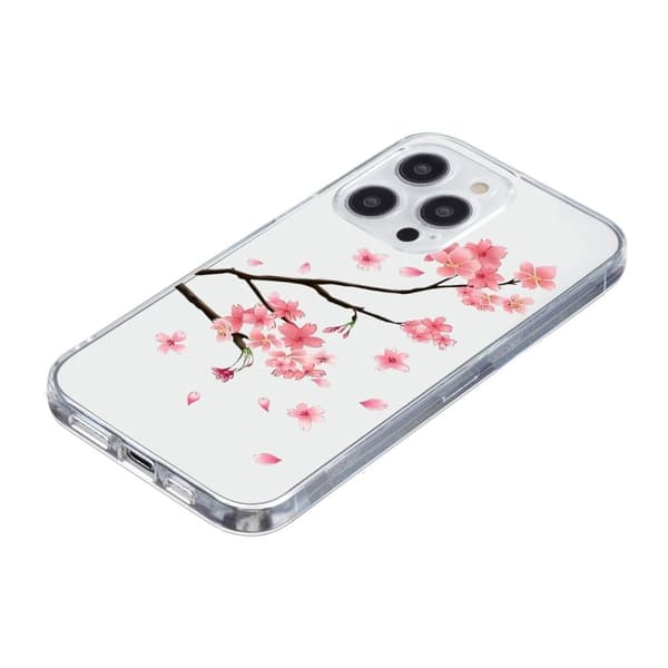 Vibe iPhone 15 Pro deksel - Plommeblomst Pink