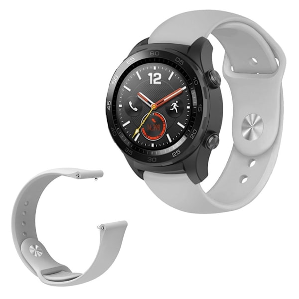 Huawei Watch GT / Magic elegantti silikoninen kellonauha - Harmaa Silver grey