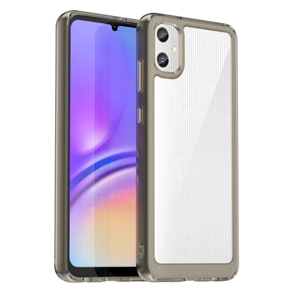 Samsung Galaxy A05 älykäs akryylikansi - Läpinäkyvä Harmaa Silver grey