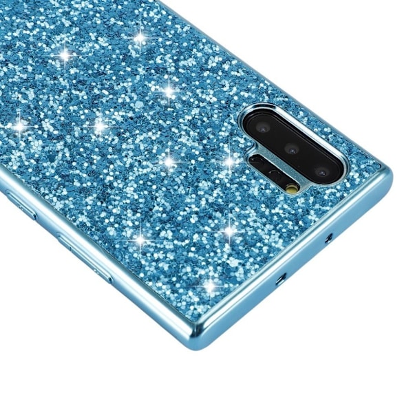 Glitter Samsung Galaxy Note 10 Plus skal - Blå Blå