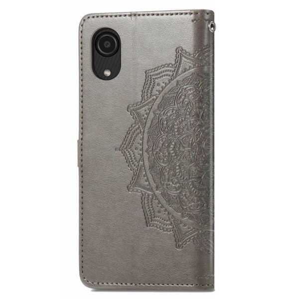 Mandala Samsung Galaxy A03 Core Flip Etui - Grå Silver grey