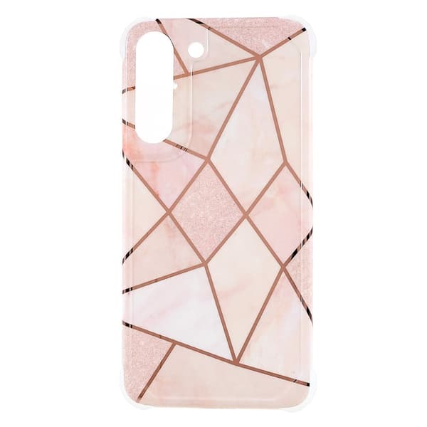 Marble Samsung Galaxy S22 Plus Etui - Fersken Tile Pink