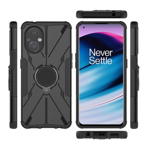 Kickstand-skydd med magnetiskt ark för OnePlus Nord N20 5G - Svart Svart