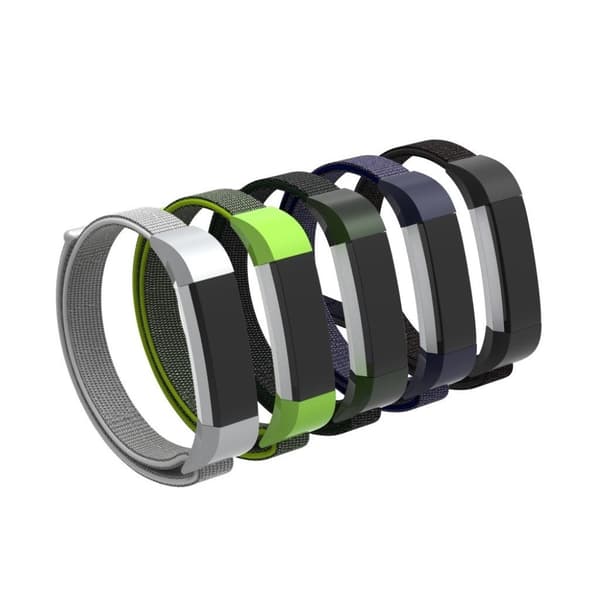 Fitbit Ace klockarmband nylonmaterial kardborre - Militärgrön Grön