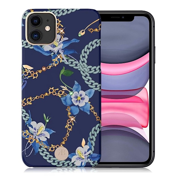 Kingxbar iPhone 11 Luksus Swarovski etui - Blå Blue