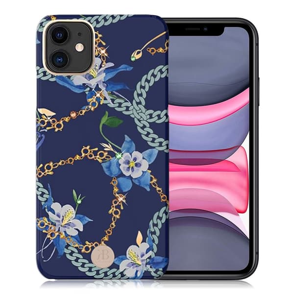 Kingxbar iPhone 11 ylellinen Swarovski tapauksessa - Sininen Blue