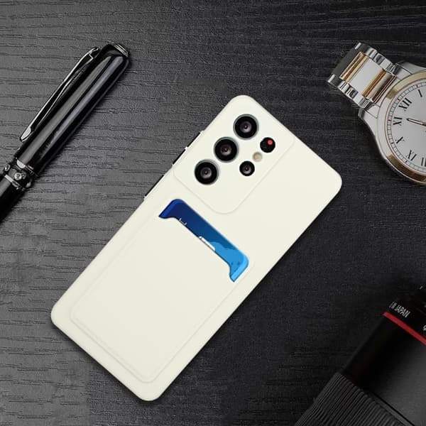 Deksel til kortholder for Samsung Galaxy S24 Ultra - Hvit White