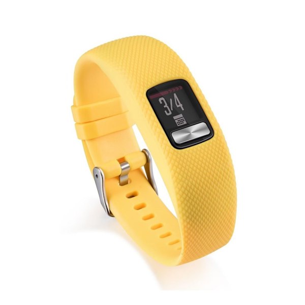 Garmin Vivofit 4 lozenge tekstur TPU silikone urrem - Gul Yellow