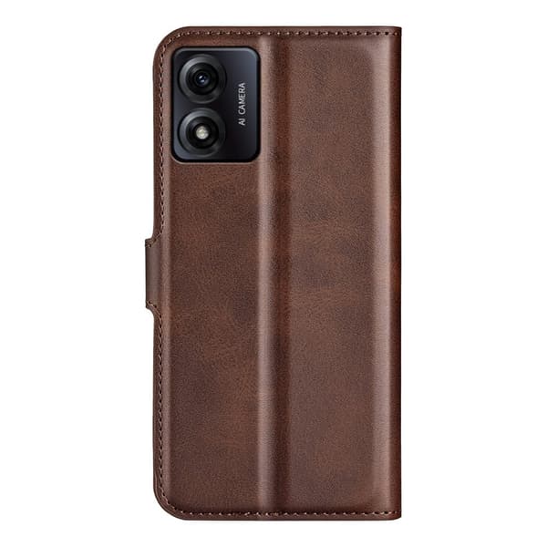 Lompakko Nahkakotelo For Motorola Moto E13 - Ruskea Brown