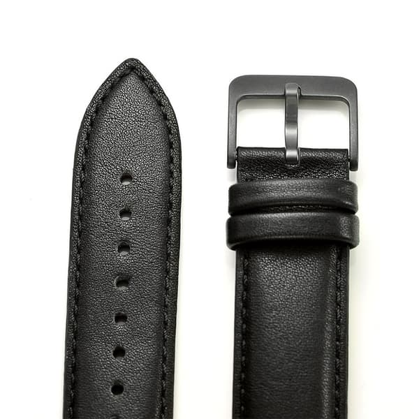 Samsung Gear Sport læder Læder Urrem - Sort Black