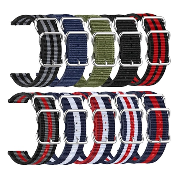 22 mm Huawei Watch GT Runner / GT 3 46 mm klockarmband i nylon - Militärgrön Grön