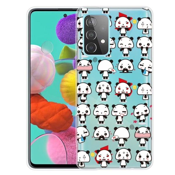 Deco Samsung Galaxy A13 4G cover - Panda Stickers Multicolor