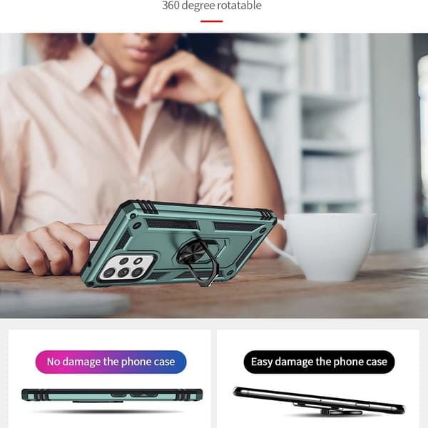 Ring Guard-etui - Samsung Galaxy A53 5G - Svartgrønn Green