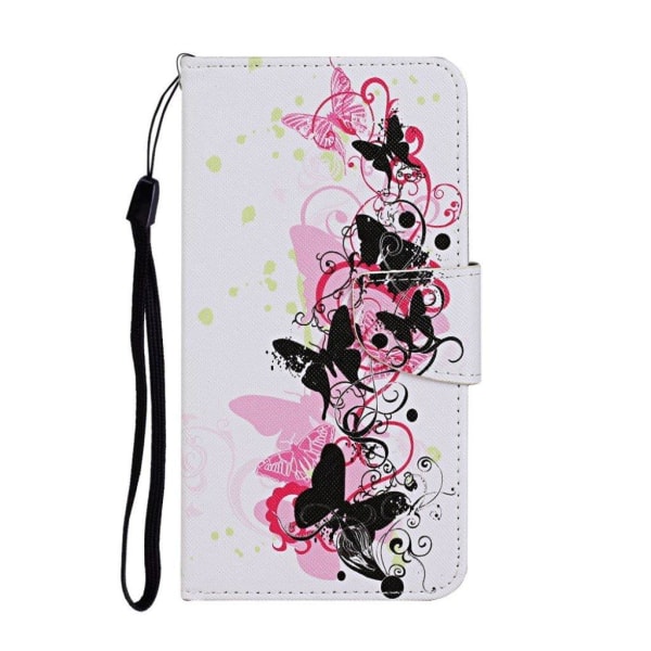 Wonderland iPhone 12 Mini flip etui - Sommerfugle Multicolor