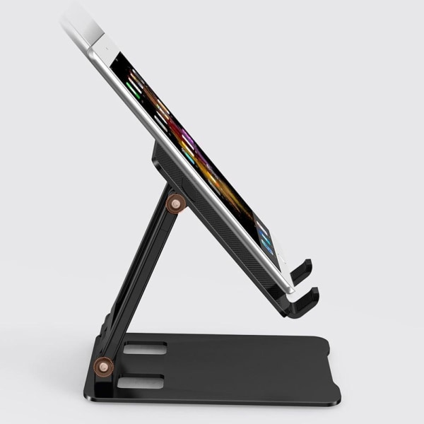 Universal aluminum alloy phone and tablet stand - Black Black