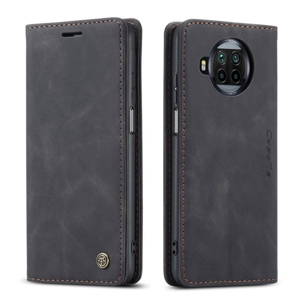 CaseMe Xiaomi Redmi Note 9 Pro glatt etui - Svart Black