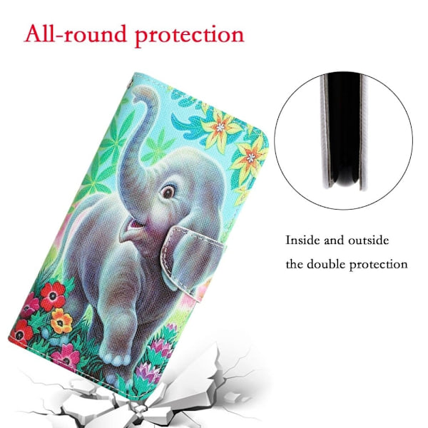 Wonderland Samsung Galaxy A04s / A13 5g / A13 4g Flip Etui - Elefant Multicolor