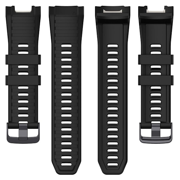 22mm Garmin Instinct 2X silikonihihna - Musta Black
