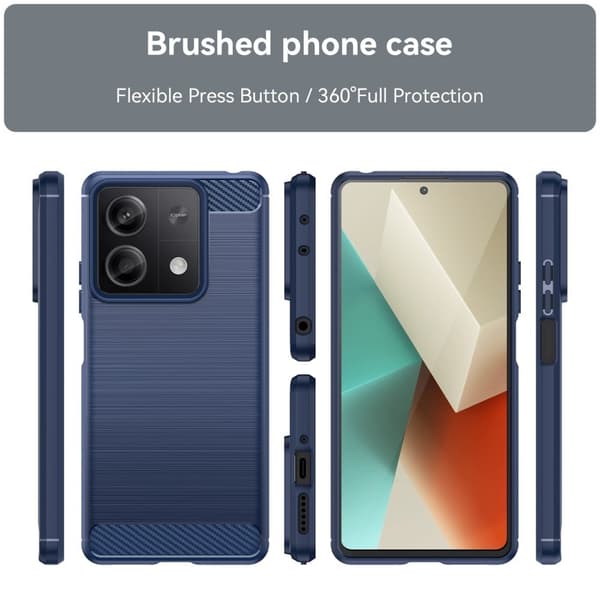 Carbon Flex Xiaomi Redmi Note 13 5G  deksel - Blå Blue
