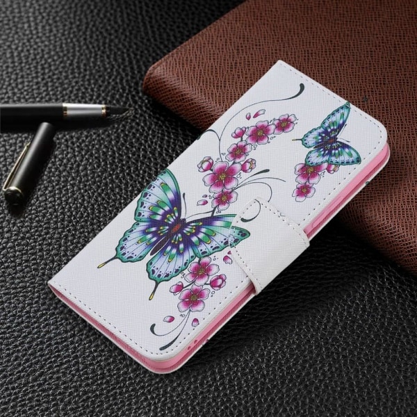 Wonderland Xiaomi 11 Lite 5g Ne / Mi 11 Lite 5g / 11 Lite Flip Etui - Grøn Sommerfugl Multicolor