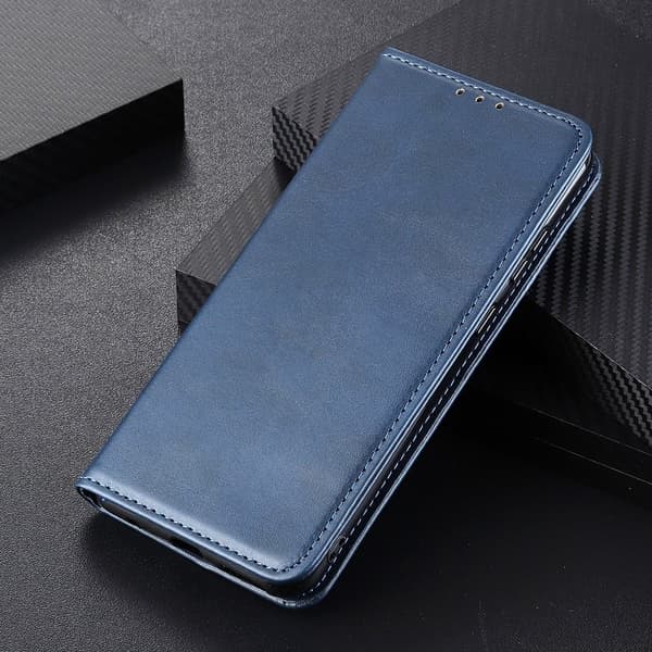 Flip Etui med Pung i Ægte Læder til Xiaomi Redmi Note 12 Pro Plus - Blå Blue