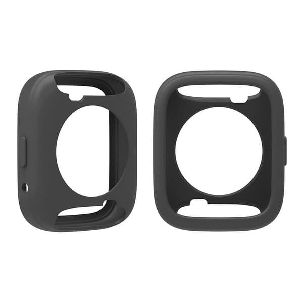 Xiaomi Redmi Watch 3 Active Silicone Strap Replacement Wrist Band with Watch Case - Dark Grey Silver grey