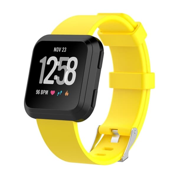 Fitbit Versa fleksibel blød TPE urrem - Størrelse: S / Gul Yellow