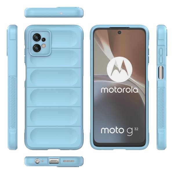 Blødt grebsformet cover til Motorola Moto G32 - Blå Blue