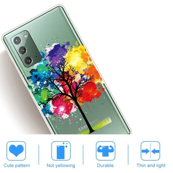 Deco Samsung Galaxy Note 20 Etui - Fargerik Tre Multicolor