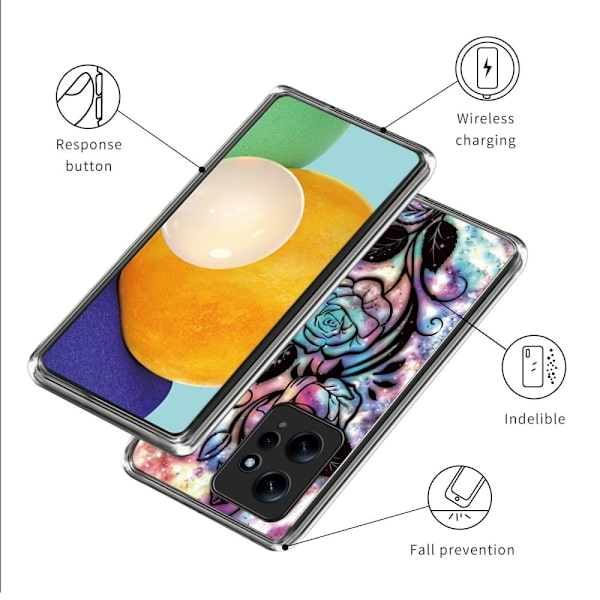 Deco Xiaomi Redmi Note 12 skal - Drömros multifärg