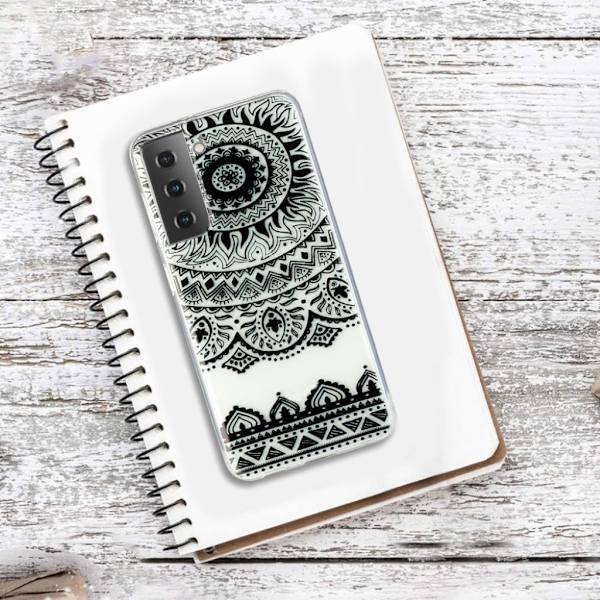Deco Samsung Galaxy S21 Plus Etui - sort mandala blomst Black