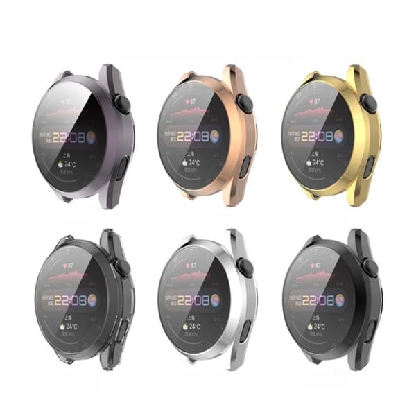 Huawei Watch 3 Pro galvaniseret designcover - Sort Black