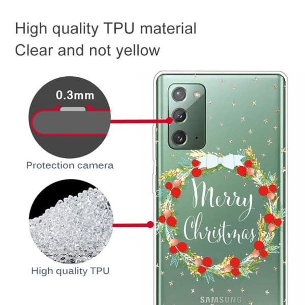 Juletaske til Samsung Galaxy Note 20 - Julekrans Multicolor