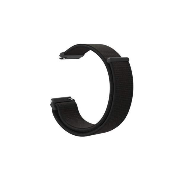 Fitbit Versa klockarmband nylon kardborre - Helsvart Svart