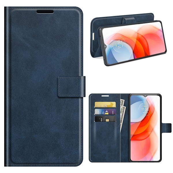 Wallet-style Læder Etui til Motorola Moto G Play (2021) - Blå Blue