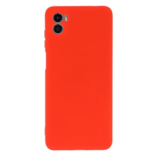 Matte liquid silicone cover for Motorola Moto E22s - Red Red
