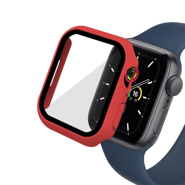 Apple Watch (45mm) 2-in-1 suojakotelo + 9H karkaistu lasi - Punainen Red