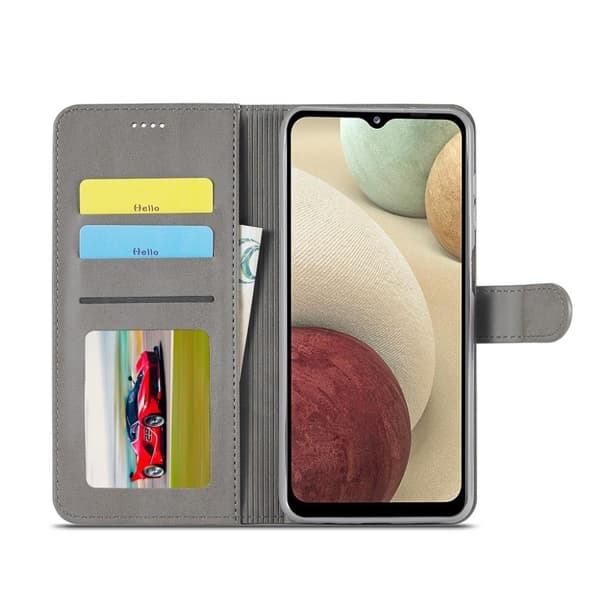 LC.Imeeke Samsung Galaxy A22 4G Läppäkotelo - Harmaa Silver grey