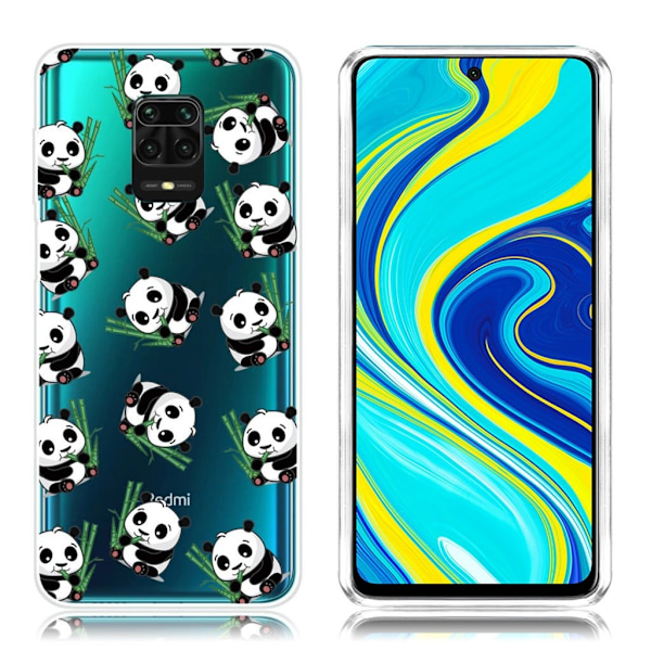 Deco Xiaomi Redmi Note 9 Pro / Note 9S / 9 Pro Max deksel - Bambus og Panda White