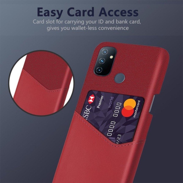 Bofink OnePlus Nord N100 Card cover - rød Red