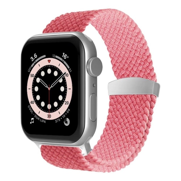 Apple Watch (45mm) elastic nylon watch strap - Pink Rosa