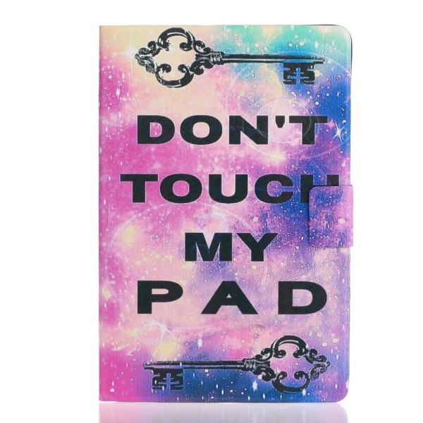 iPad 10.9 (2022) cool pattern leather case - Don't Touch My Pad multifärg