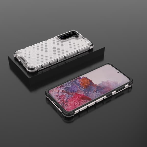 Bofink Honeycomb Samsung Galaxy S21 kotelo - harmaa Silver grey