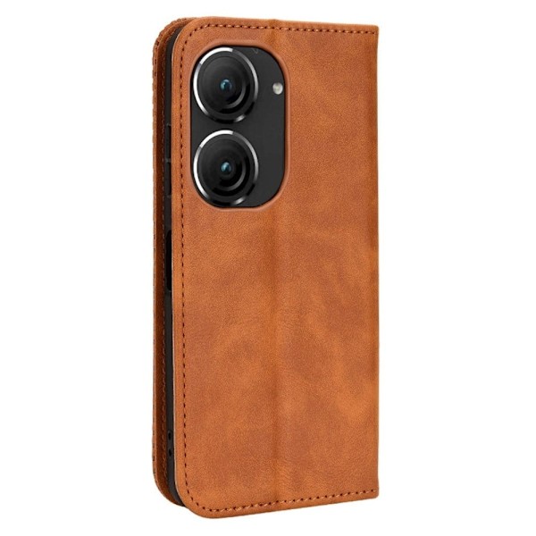 Bofink Vintage läder Asus Zenfone 9 fodral - Brun Brun