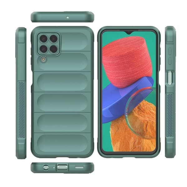 Mjukt greppformat Samsung Galaxy M33 5G skal - Grön Grön