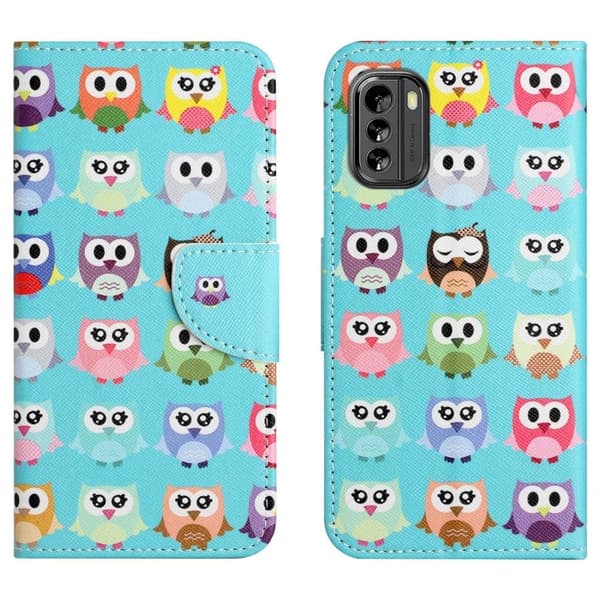 Wonderland Nokia G60 Flippetui - Ugler Multicolor