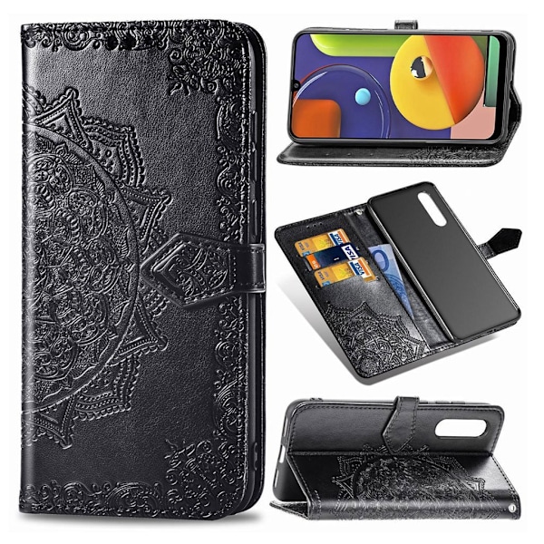 Mandala Samsung Galaxy A50 etui - Sort Black