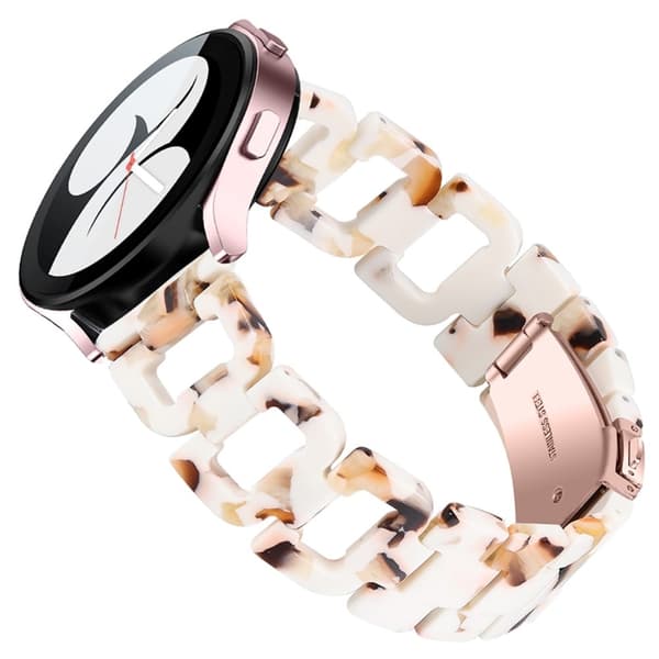 Urrem i rustfritt stål av harpiks til Samsung Galaxy Watch 4 - Nougat Brown