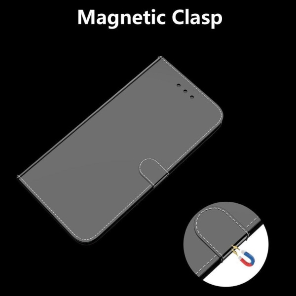 Mirror OnePlus Nord N100 flip etui - sort Black