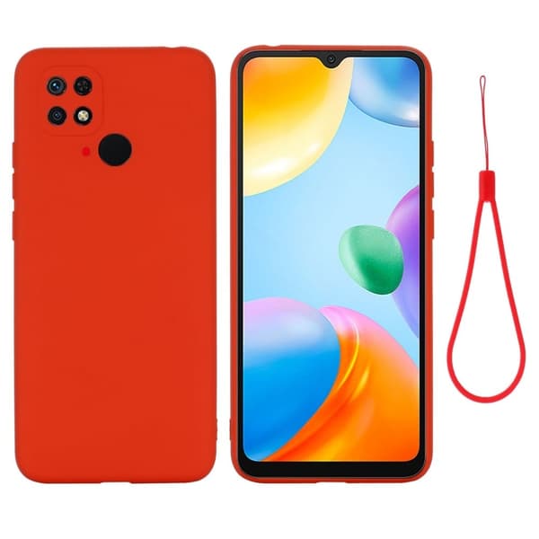 Matte Liquid silikone cover til Xiaomi Redmi 10C - Rød Red